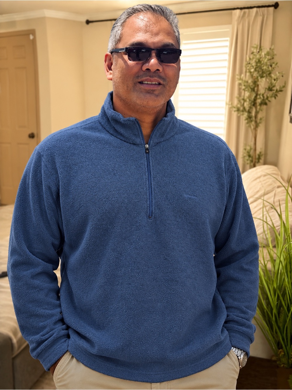 Patagonia Synchilla Snap-T Pullover Men's Blue Fleece Size XL Like New